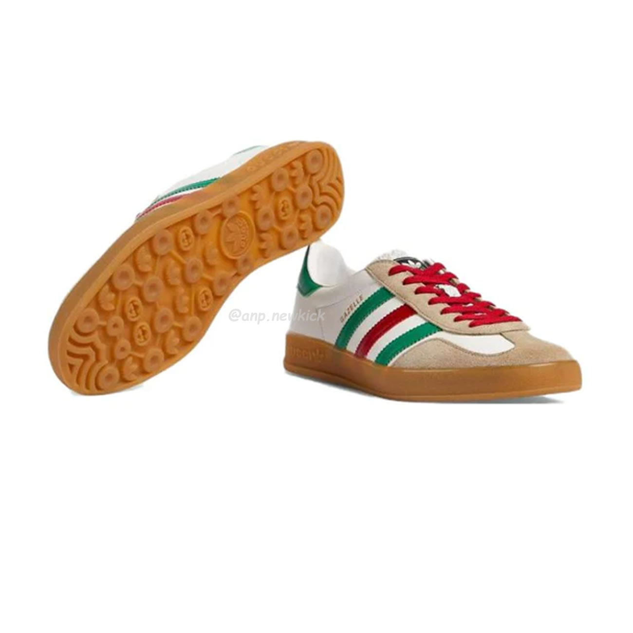 Adidas X Gucci Gazelle White Green Red 726487 Aaa43 9547 (14) - newkick.vip